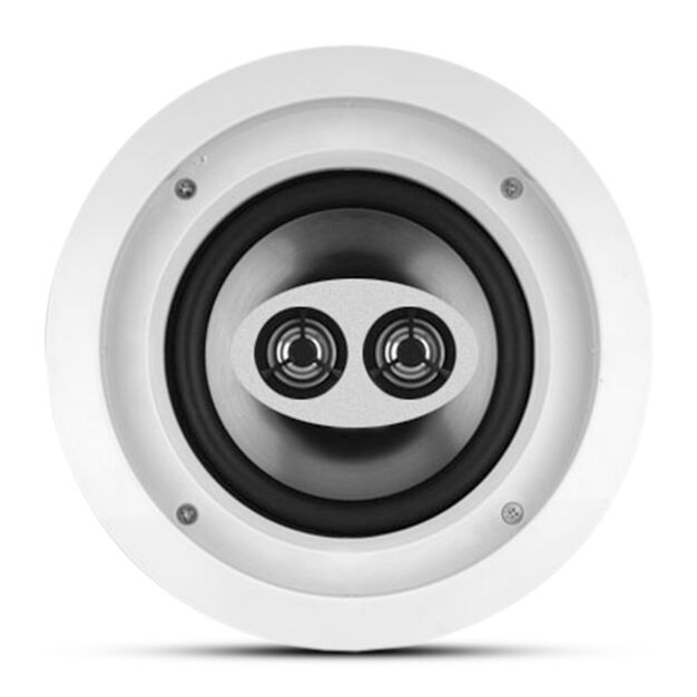CS 60RDT - White - 2-Way 6-1/2 inch Round In-Ceiling Stereo Speaker with Dual Tweeters - Hero